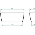 Vaso Planta 80x30 Jardineira Floreira Polietileno - Laranja S