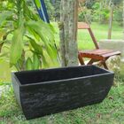 Vaso Planta 80x30 Jardineira Floreira Polietileno - Preto 002