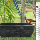 Vaso Planta 80x30 Jardineira Floreira Polietileno - Preto 002