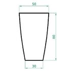 Vaso Planta 80x50 Oval Moderno Polietileno - Areia 001