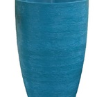 Vaso Planta 80x50 Oval Moderno Polietileno - Azul Turquesa 018