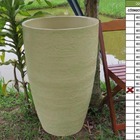 Vaso Planta 80x50 Oval Moderno Polietileno - Bege Castanha 012