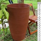 Vaso Planta 80x50 Oval Moderno Polietileno - Ferrugem 017