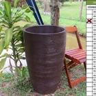 Vaso Planta 80x50 Oval Moderno Polietileno - Marrom Cafe 003