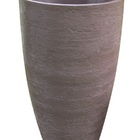 Vaso Planta 80x50 Oval Moderno Polietileno - Marrom Chocolate