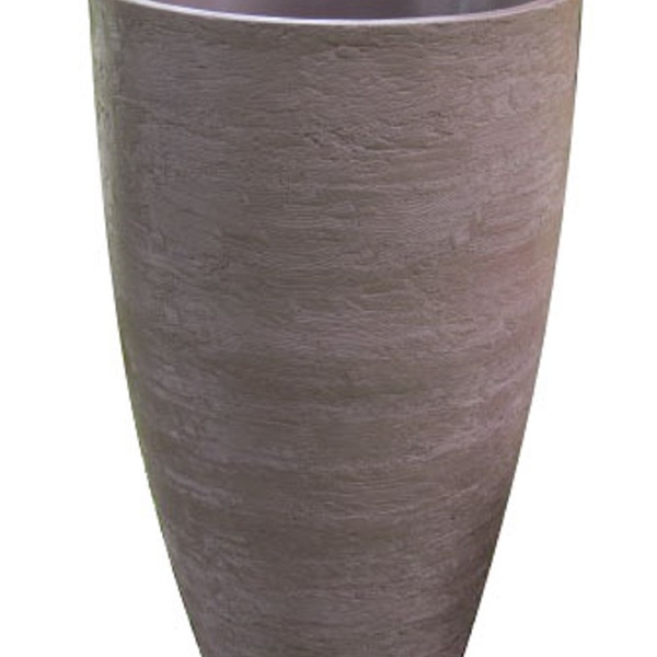 Vaso Planta 80x50 Oval Moderno Polietileno - Marrom Chocolate