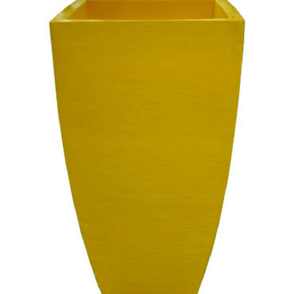 Vaso Planta 90x45 Moderno Trapézio Polietileno - Amarelo Gira