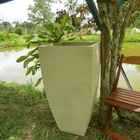 Vaso Planta 90x45 Moderno Trapézio Polietileno - Areia 001