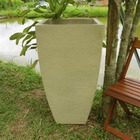 Vaso Planta 90x45 Moderno Trapézio Polietileno - Areia 001