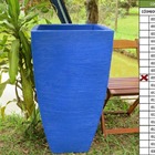 Vaso Planta 90x45 Moderno Trapézio Polietileno - Azul Arara 0