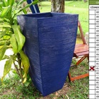 Vaso Planta 90x45 Moderno Trapézio Polietileno - Azul Escuro