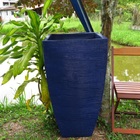 Vaso Planta 90x45 Moderno Trapézio Polietileno - Azul Escuro