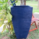 Vaso Planta 90x45 Moderno Trapézio Polietileno - Azul Escuro