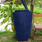 Vaso Planta 90x45 Moderno Trapézio Polietileno - Azul Escuro