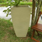 Vaso Planta 90x45 Moderno Trapézio Polietileno - Bege Castanh