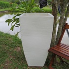 Vaso Planta 90x45 Moderno Trapézio Polietileno - Branco 006