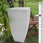 Vaso Planta 90x45 Moderno Trapézio Polietileno - Branco 006