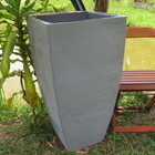 Vaso Planta 90x45 Moderno Trapézio Polietileno - Cinza Ciment