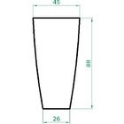 Vaso Planta 90x45 Moderno Trapézio Polietileno - Marrom Madei