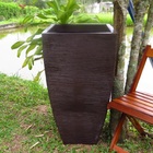 Vaso Planta 90x45 Moderno Trapézio Polietileno - Marrom Madei