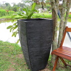 Vaso Planta 90x45 Moderno Trapézio Polietileno - Preto 002