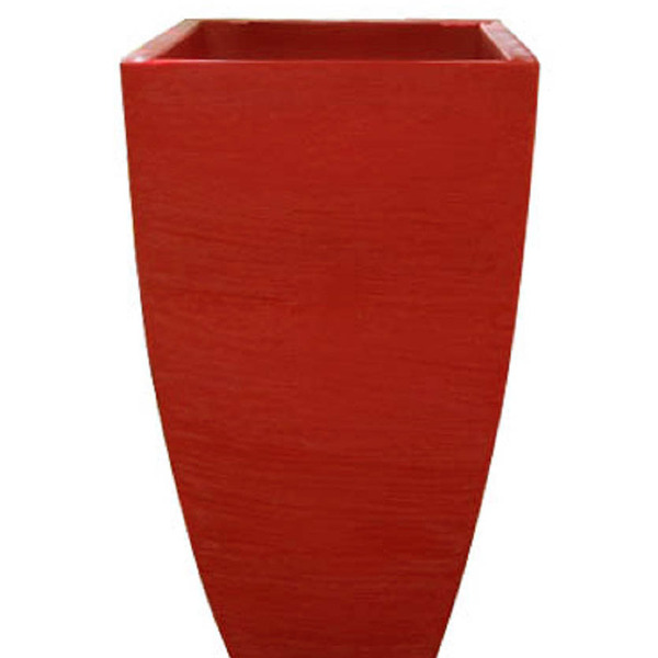 Vaso Planta 90x45 Moderno Trapézio Polietileno - Vermelho Pau