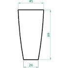 Vaso Planta 90x45 Moderno Trapézio Polietileno - Vinho Bordo