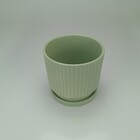 Vaso Planta Cachepô Home&co Cerâmica 13x14x14cm Verde Decorat
