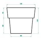 Vaso Planta Extra Grande 100x110 Ibiza Polietileno - Branco 0