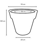 Vaso Planta Gigante Frutíferas e Coqueiros 1 Metro Azul