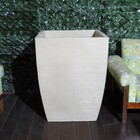 Vaso Planta Grande 80x60 Moderno Trapézio Polietileno - Bege