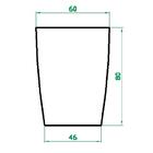 Vaso Planta Grande 80x60 Moderno Trapézio Polietileno - Marro