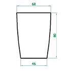 Vaso Planta Grande 80x60 Moderno Trapézio Polietileno - Marro