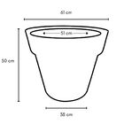 Vaso Planta Grande Decorativo Polietileno 50x65cm Bege