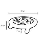 Vaso Planta Polietileno + Suporte Com Rodas 38x33cm Cinza