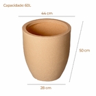 Vaso Planta Redondo Grande Polietileno Tradicional Grafiato R