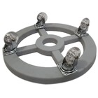 Vaso Plantas + Suporte Polietileno c/ Rodas 55x37cm Cinza