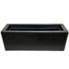 Vaso Plantas Jardineira 80x25cm Floreira Polietileno  Preto