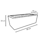 Vaso Plantas Jardineira 80x25cm Floreira Polietileno  Preto