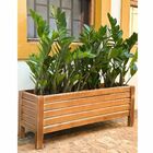 Vaso Plantas Jardineira Cachepot Madeira Ripada 80x26cm
