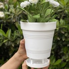 Vaso Plástico 16x15x15cm Branco West Garden