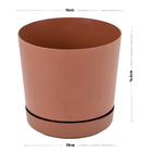 Vaso Plástico Anti-Dengue 14x15cm Terracota Vasart