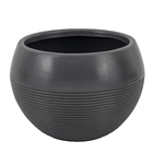 Vaso Plastico Arruda Cinza 24x34cm Naterial