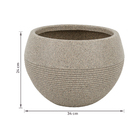 Vaso Plastico Arruda Granito Cinza 24x34cm Naterial