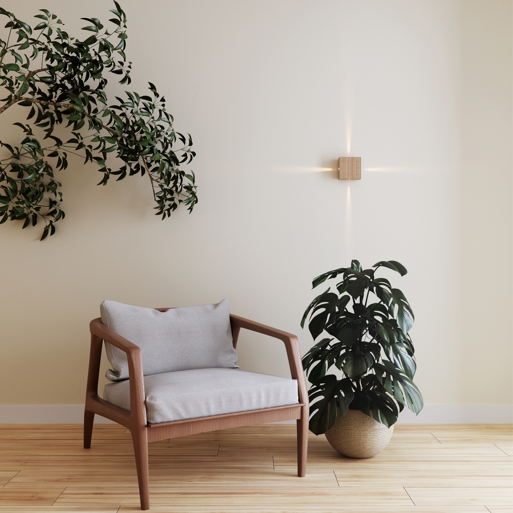 Vaso de Planta Médio em Plástico Cinza Arruda Naterial