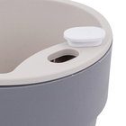 Vaso Plástico Autoirrigável Cinza 12,5x10cm OU