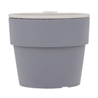 Vaso Plástico Autoirrigável Cinza  16,5x15cm OU