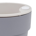 Vaso Plástico Autoirrigável Cinza  16,5x15cm OU