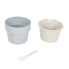 Vaso Plástico Autoirrigável Pequeno Concreto