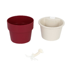 Vaso Plástico Autoirrigável Pequeno Marsala